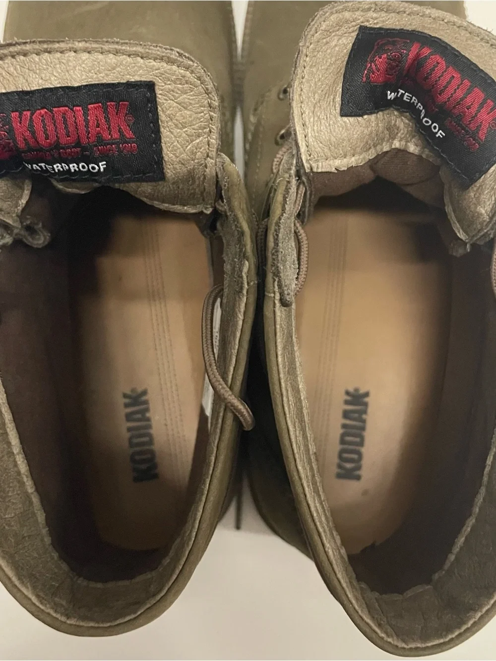 KODIAK Womens Size 10 Original Wrap Waterproof Boots Dark Olive Green/Brown